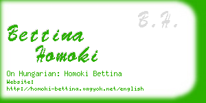 bettina homoki business card